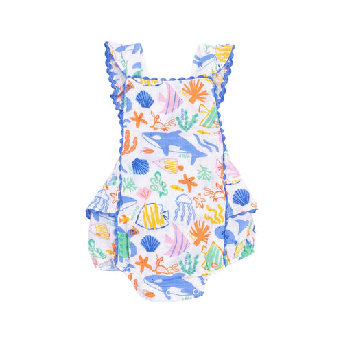 Angel Dear Coloful Reef Ric - rac Ruffle Sunsuit - Flying Ryno