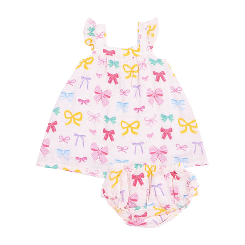 Angel Dear Colorful Bows Sundress & Diaper Cover - Flying Ryno