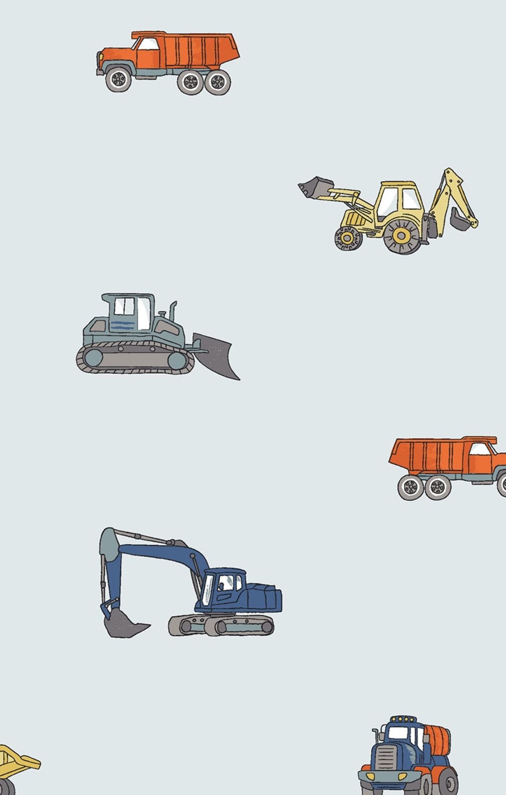 Angel Dear Construction Vehicles - French Terry - Baseball Collar Romper With Front Placket - Flying Ryno