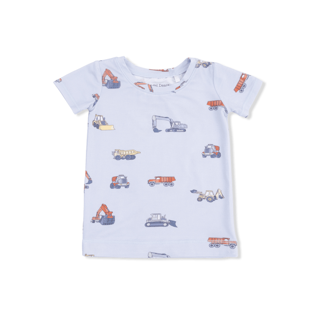 Angel Dear Construction Vehicles - Short Sleeve Loungewear Set - Flying Ryno