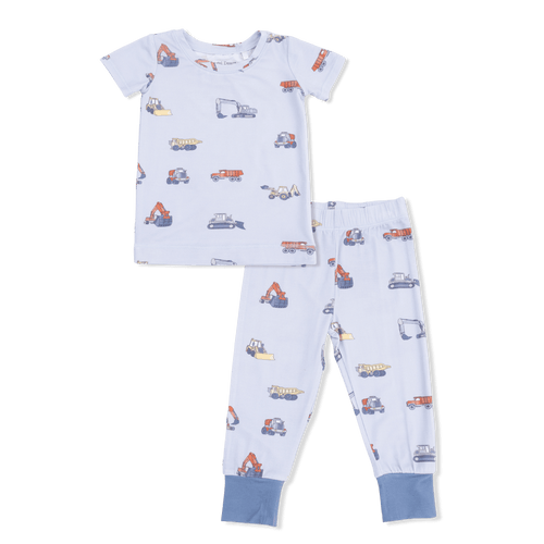Angel Dear Construction Vehicles - Short Sleeve Loungewear Set - Flying Ryno