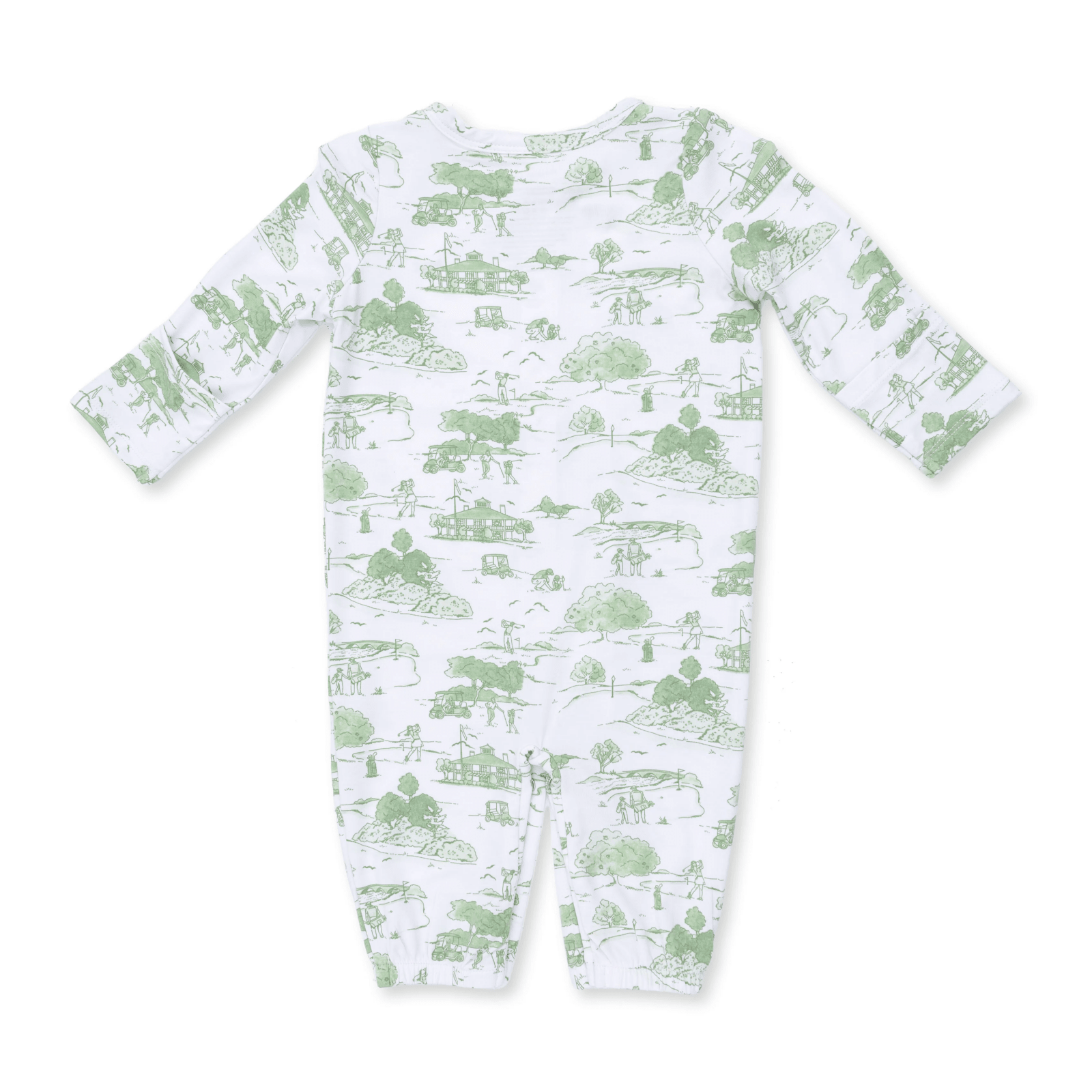 Angel Dear Convertible Gown and Beanie Hat, Golf Toile Green - Flying Ryno