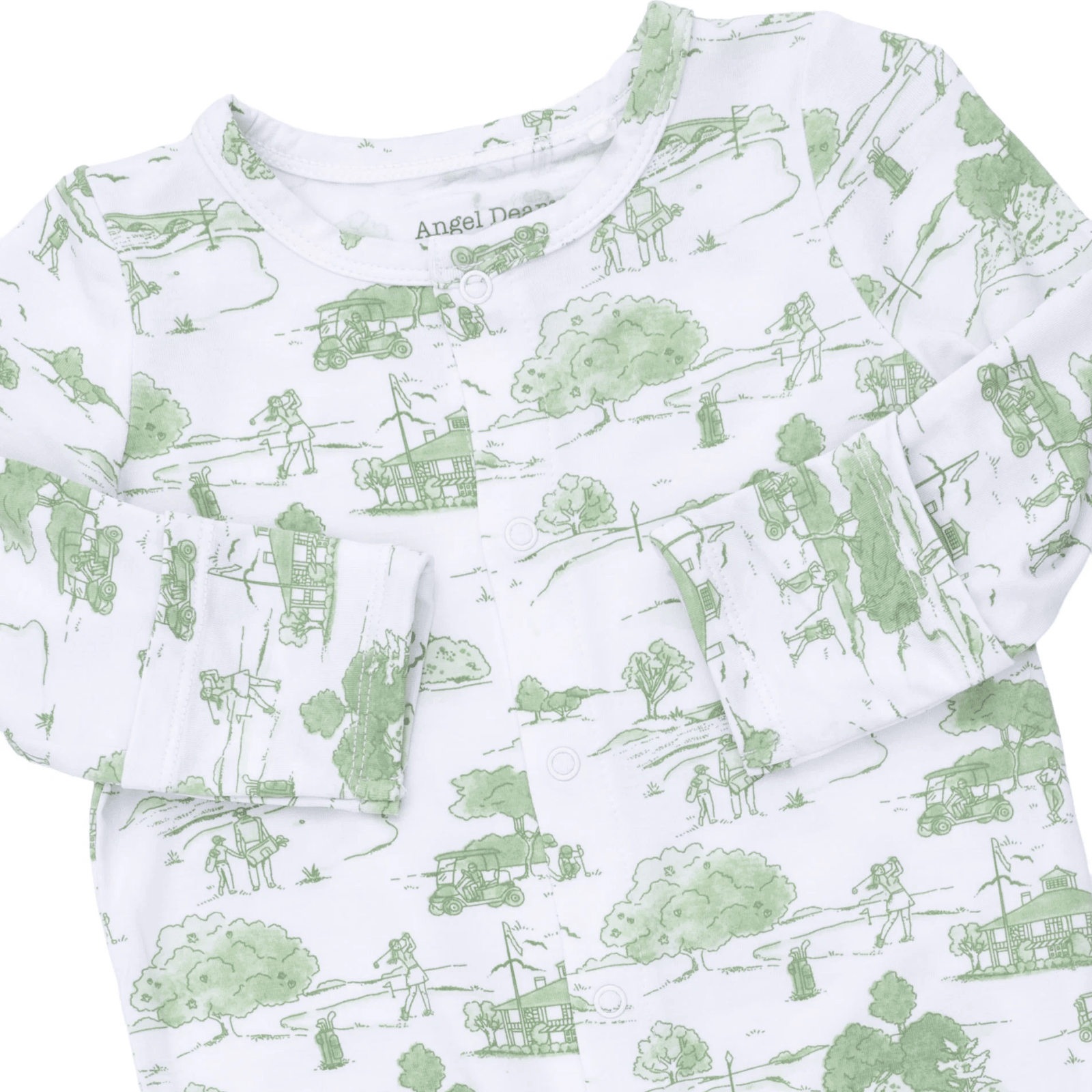 Angel Dear Convertible Gown and Beanie Hat, Golf Toile Green - Flying Ryno