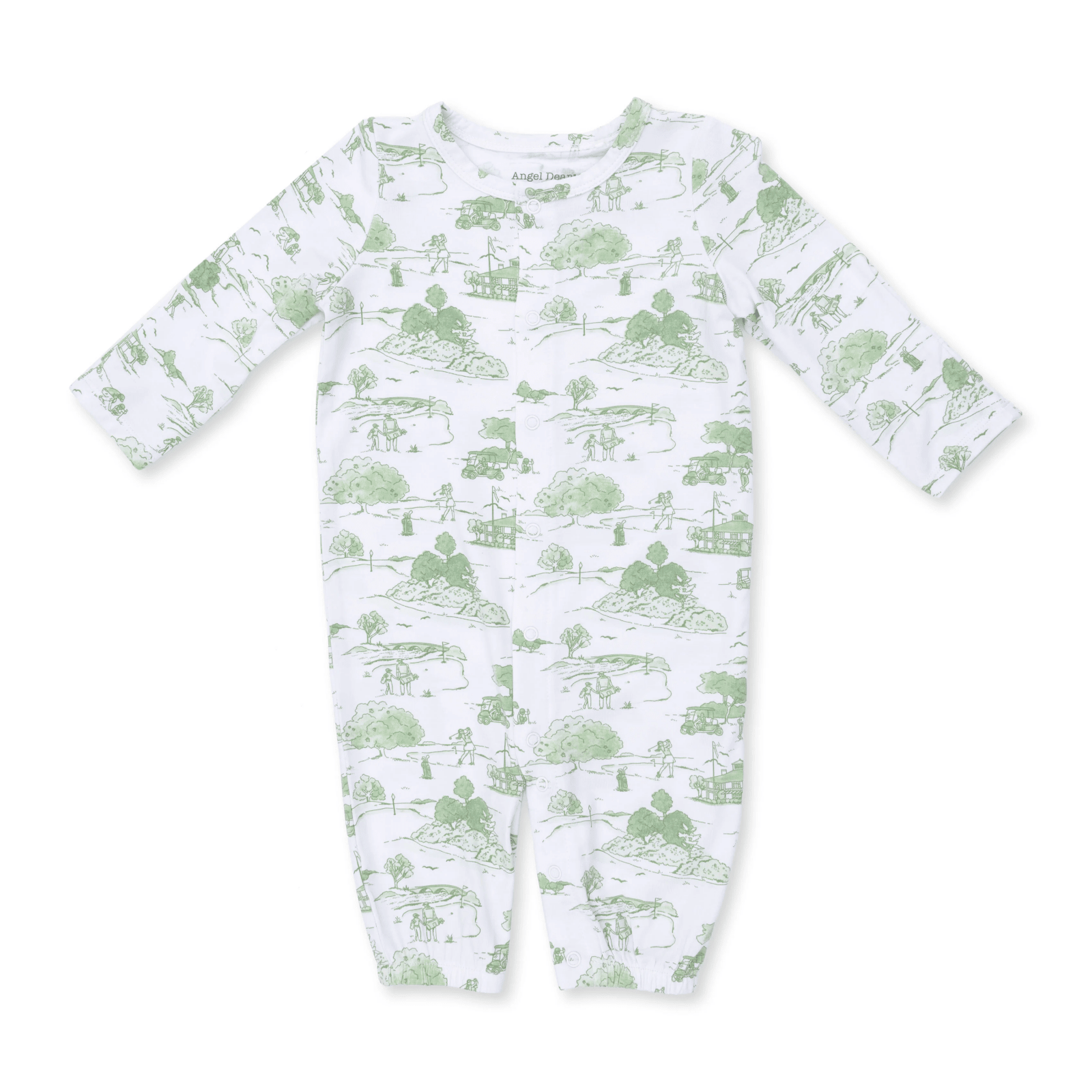Angel Dear Convertible Gown and Beanie Hat, Golf Toile Green - Flying Ryno