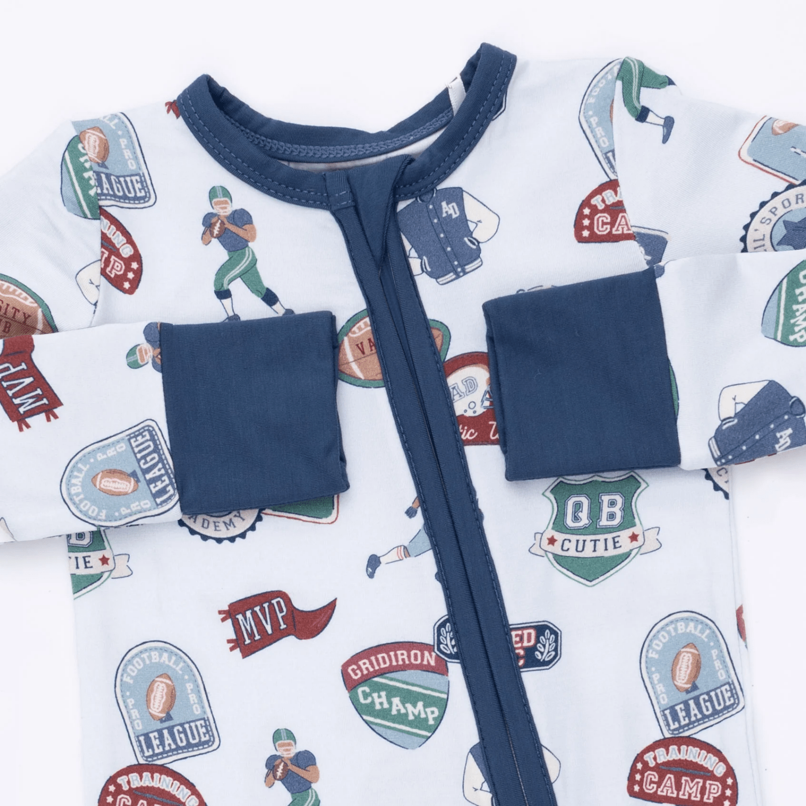 Angel Dear Convertible Romper, Football Patches - Flying Ryno