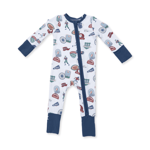 Angel Dear Convertible Romper, Football Patches - Flying Ryno