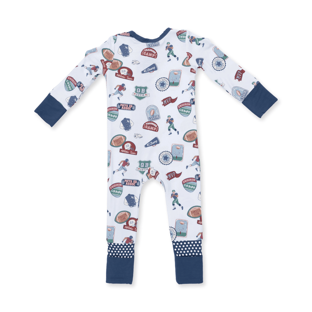 Angel Dear Convertible Romper, Football Patches - Flying Ryno