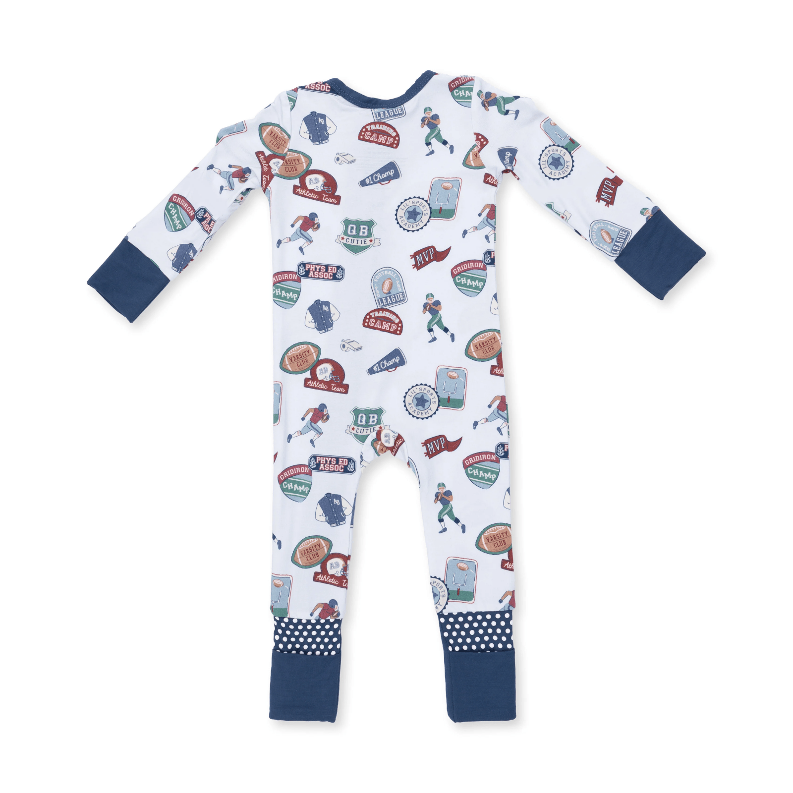 Angel Dear Convertible Romper, Football Patches - Flying Ryno