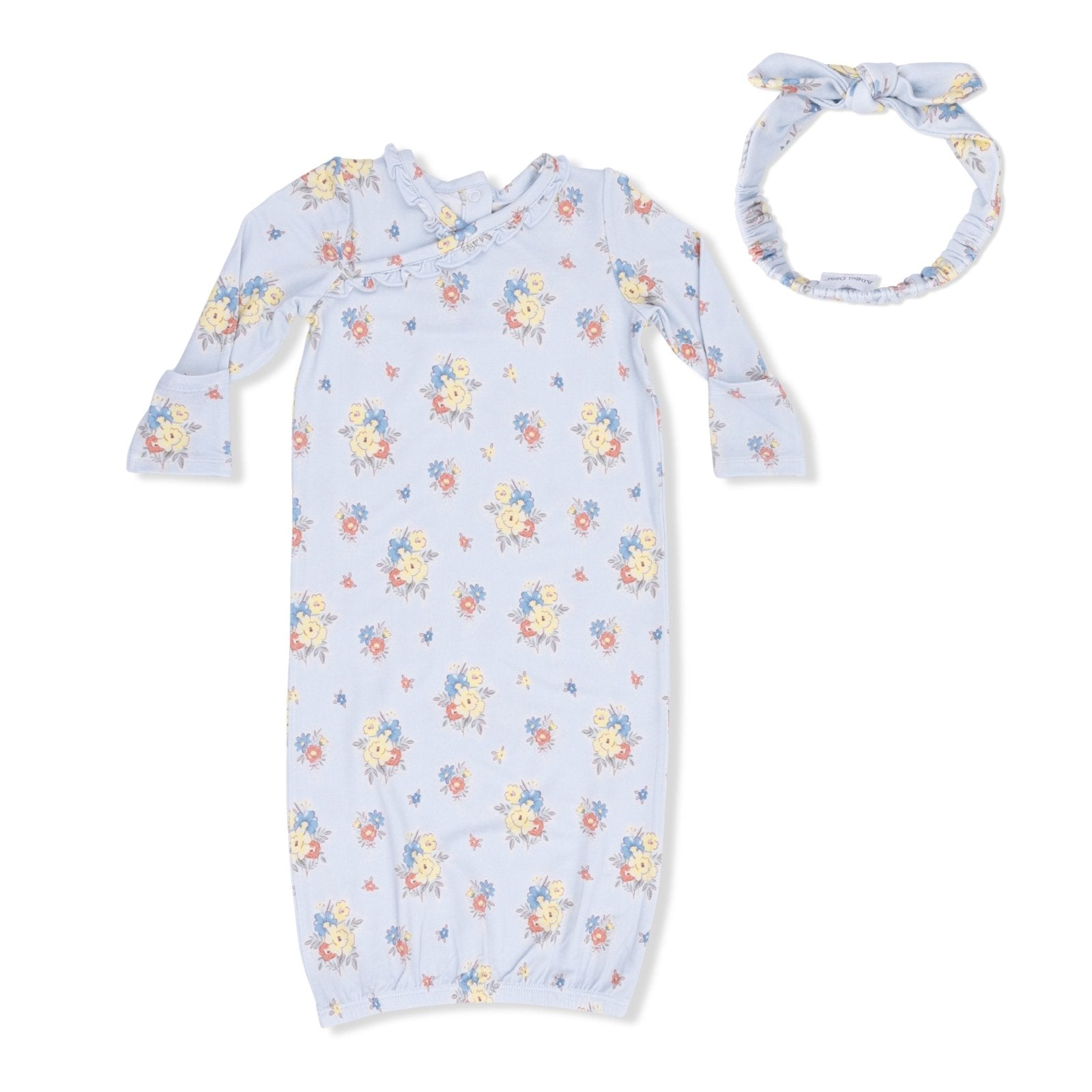 Angel Dear Country Stitch Floral - Kimono Gown & Knot Headband - Flying Ryno