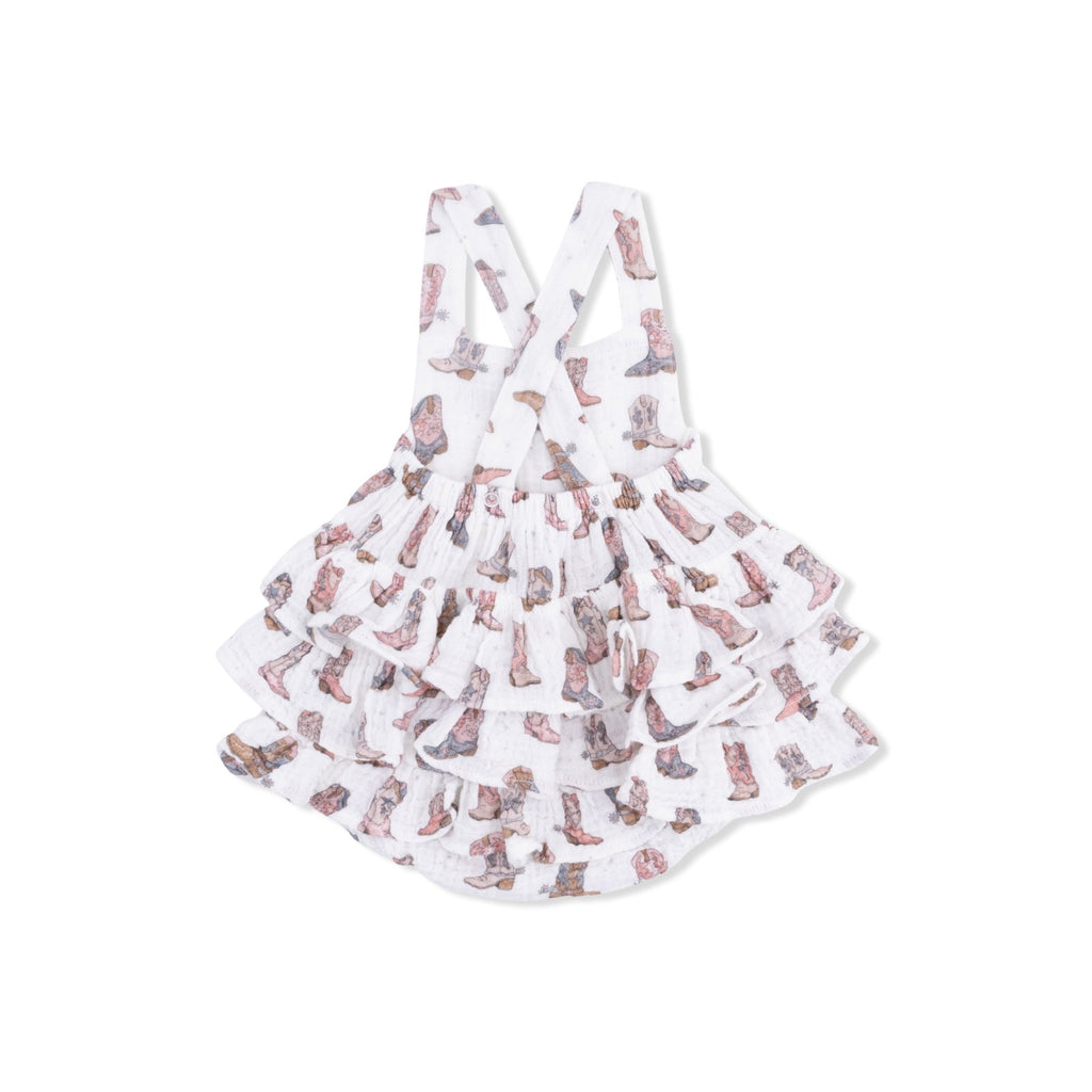 Angel Dear Cowgirl Boots - Ruffle Sunsuit - Flying Ryno