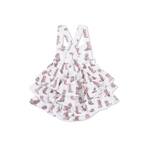 Angel Dear Cowgirl Boots - Ruffle Sunsuit - Flying Ryno
