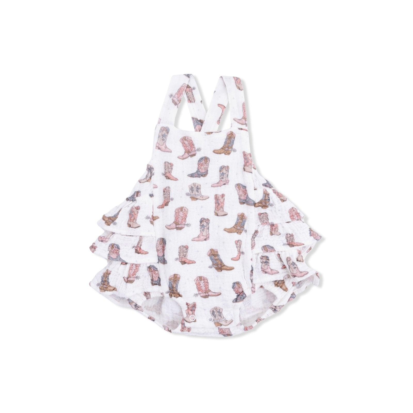 Angel Dear Cowgirl Boots - Ruffle Sunsuit - Flying Ryno