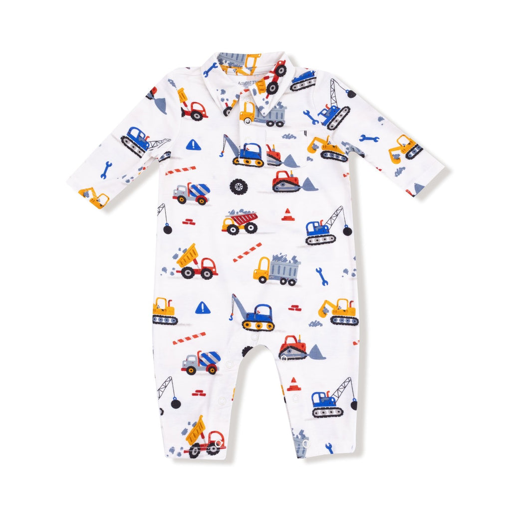 Angel Dear Crayon Construction - Polo Romper - Flying Ryno
