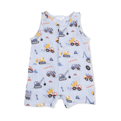 Angel Dear Crayon Construction - Sleeveless Shortie Romper - Flying Ryno