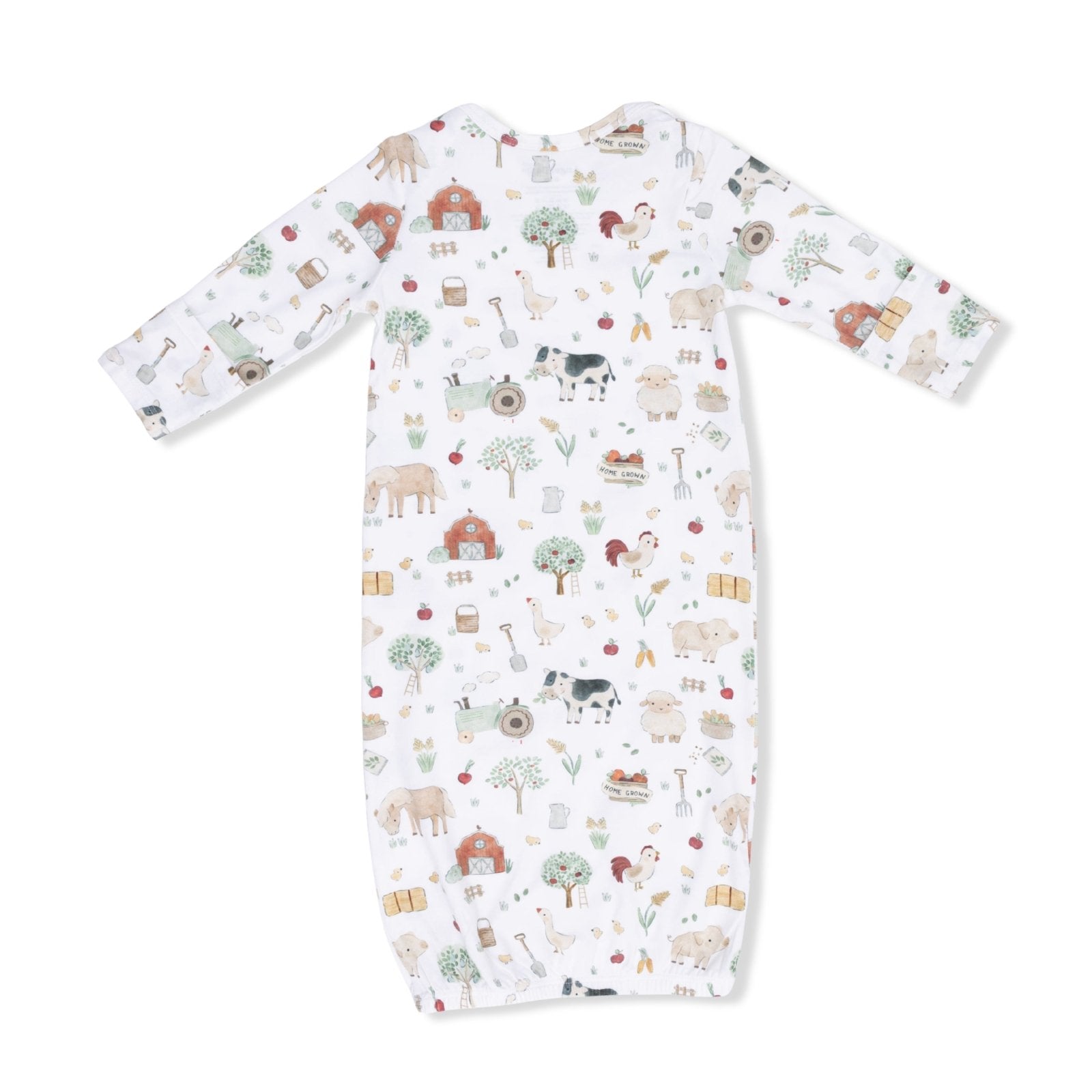 Angel Dear Cute Farm Animals Pink - Kimono Gown & Ruffle Knotted Hat - Flying Ryno