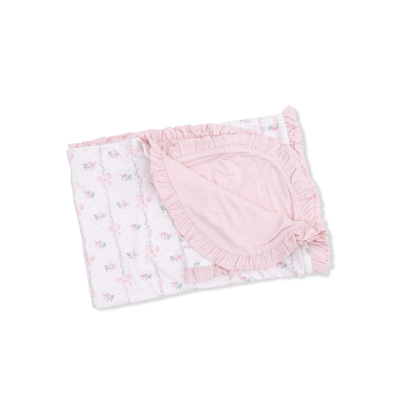 Angel Dear Dainty Buds And Bows - Ruffle Blanket - Flying Ryno