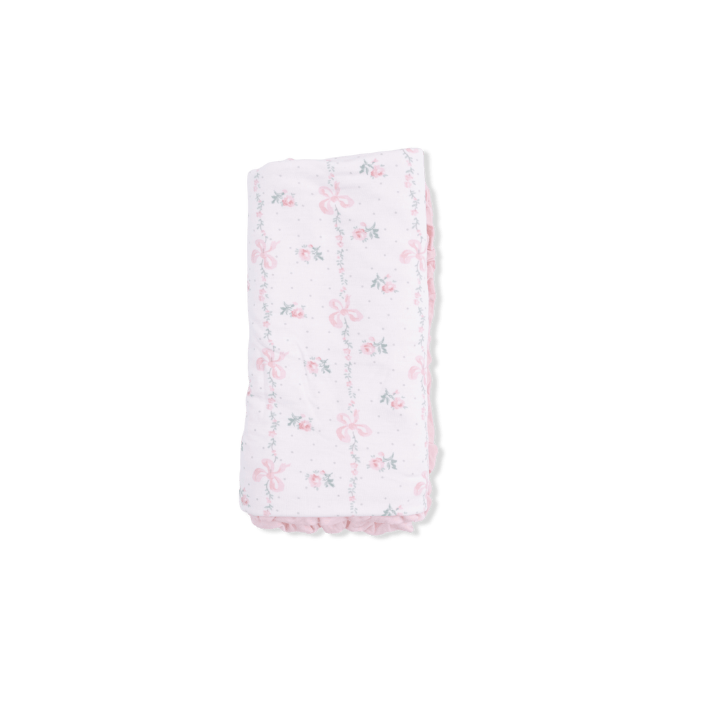 Angel Dear Dainty Buds And Bows - Ruffle Blanket - Flying Ryno