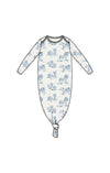 Angel Dear Farm Toile - Blue - Knotted Gown and Hat Set - Flying Ryno