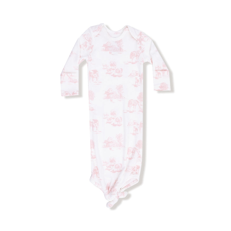 Angel Dear Farm Toile - Pink - Knotted Gown - Flying Ryno