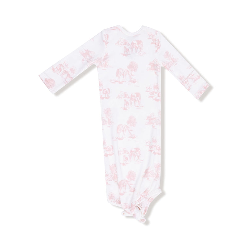 Angel Dear Farm Toile - Pink - Knotted Gown - Flying Ryno