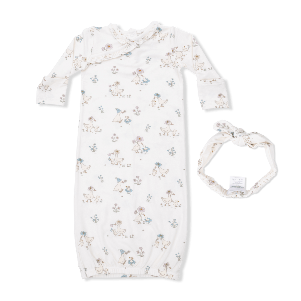 Angel Dear Flower Ducklings - Kimono Gown & Knot Headband - Flying Ryno