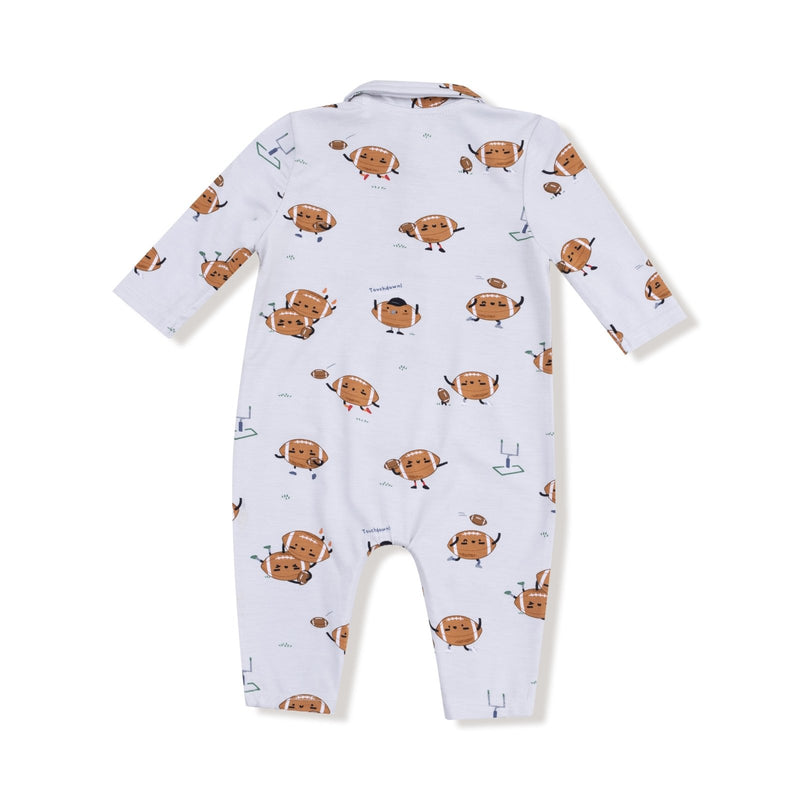 Angel Dear Footballs Playing Football - Polo Romper - Flying Ryno