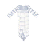 Angel Dear French Stripe Dusty Blue Knotted Gown - Flying Ryno