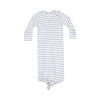 Angel Dear French Stripe Dusty Blue Knotted Gown - Flying Ryno