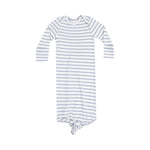 Angel Dear French Stripe Dusty Blue Knotted Gown - Flying Ryno