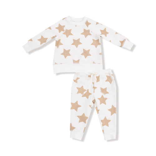 Angel Dear French Terry - Stars - Raglan Sweatshirt + Jogger Set - Flying Ryno