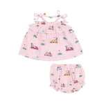 Angel Dear Golf Cart Cuties Ruffle Top & Bloomer Pink - Flying Ryno