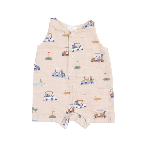 Angel Dear Golf Carts Cuties Sleeveless Shortie Romper Oatmeal - Flying Ryno