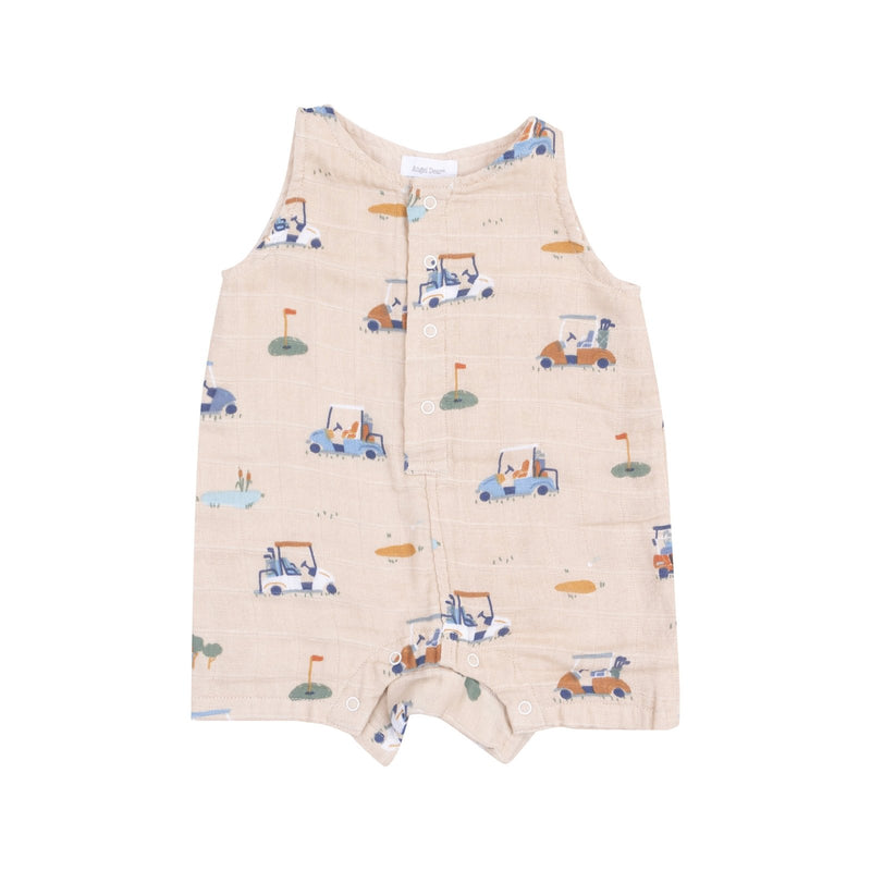 Angel Dear Golf Carts Cuties Sleeveless Shortie Romper Oatmeal - Flying Ryno