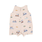 Angel Dear Golf Carts Cuties Sleeveless Shortie Romper Oatmeal - Flying Ryno
