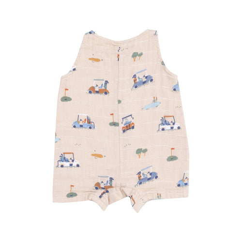 Angel Dear Golf Carts Cuties Sleeveless Shortie Romper Oatmeal - Flying Ryno