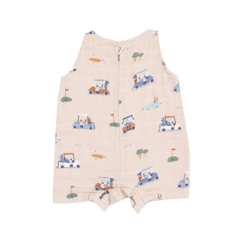 Angel Dear Golf Carts Cuties Sleeveless Shortie Romper Oatmeal - Flying Ryno