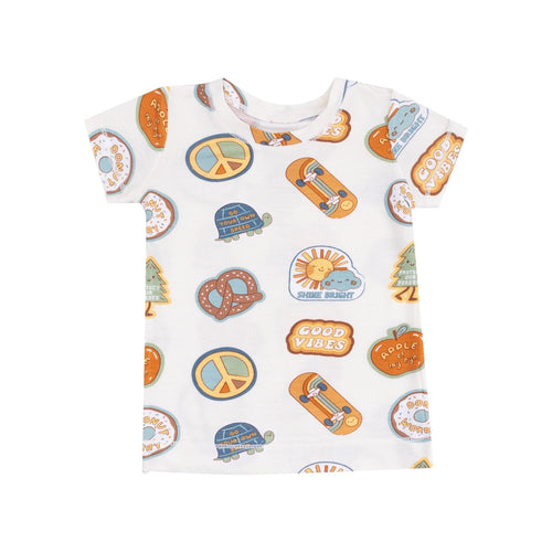 Angel Dear Groovy Vibes Stickers Loungewear Short Set - Flying Ryno