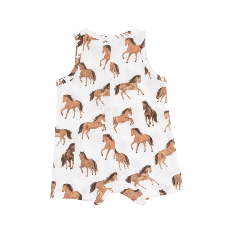 Angel Dear Horses Sleeveless Shortie Romper - Flying Ryno