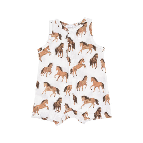 Angel Dear Horses Sleeveless Shortie Romper - Flying Ryno