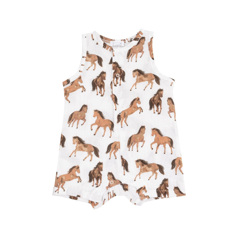 Angel Dear Horses Sleeveless Shortie Romper - Flying Ryno