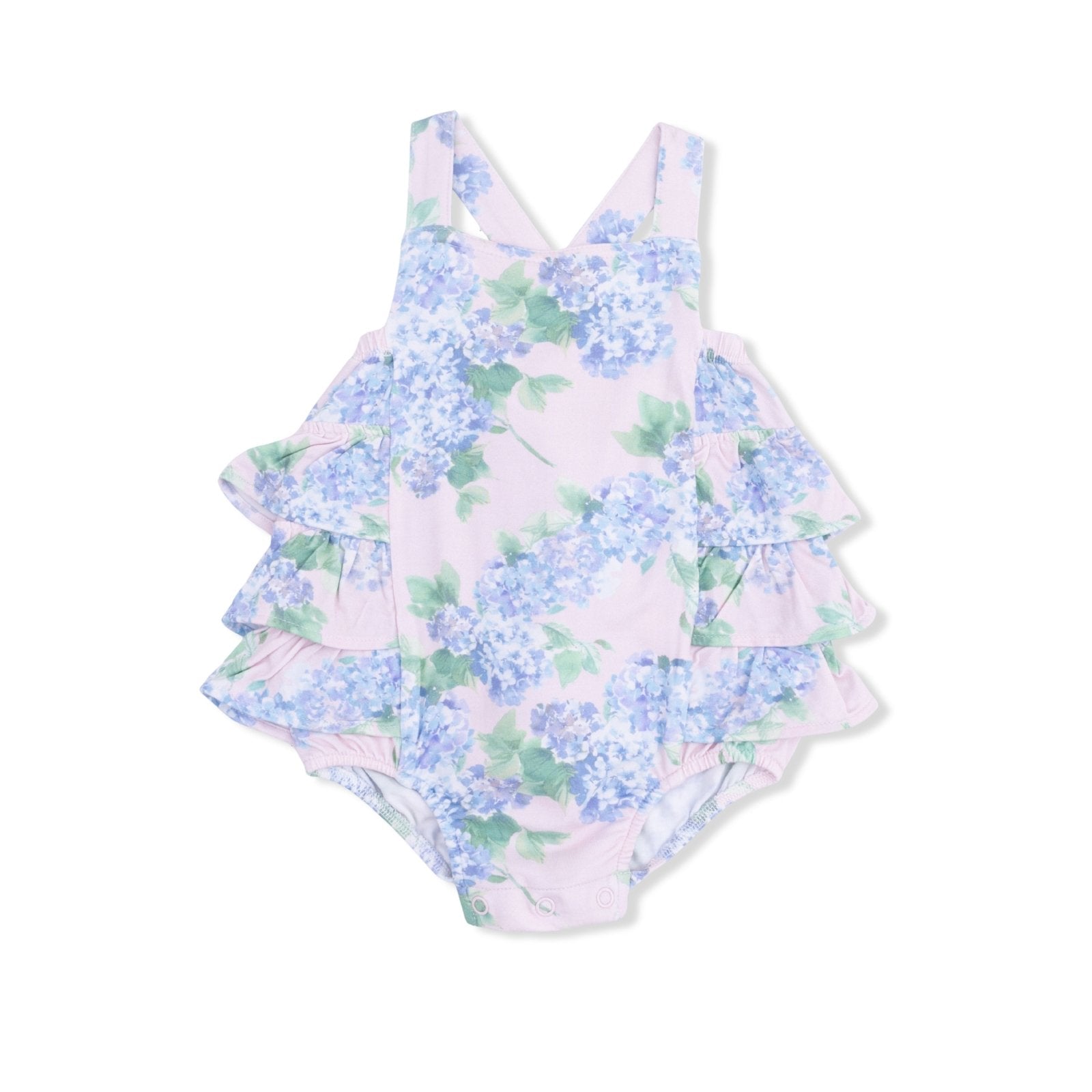 Angel Dear Hydrangeas - Ruffle Sunsuit - Flying Ryno