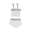Angel Dear Jadeite Simple Floral Smocked Ruffle Top And Bloomer - Flying Ryno