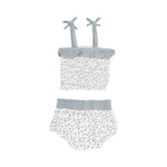 Angel Dear Jadeite Simple Floral Smocked Ruffle Top And Bloomer - Flying Ryno