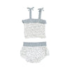 Angel Dear Jadeite Simple Floral Smocked Ruffle Top And Bloomer - Flying Ryno