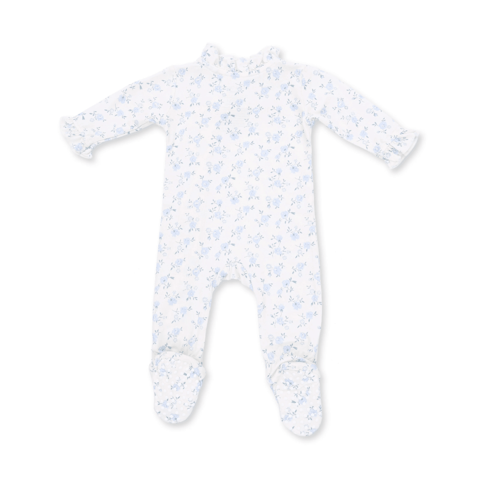 Angel Dear Kimono Ruffle Snap Footie, Rose Briar - Flying Ryno