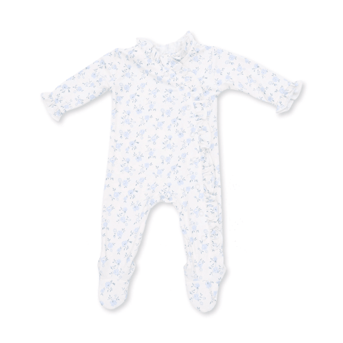 Angel Dear Kimono Ruffle Snap Footie, Rose Briar - Flying Ryno