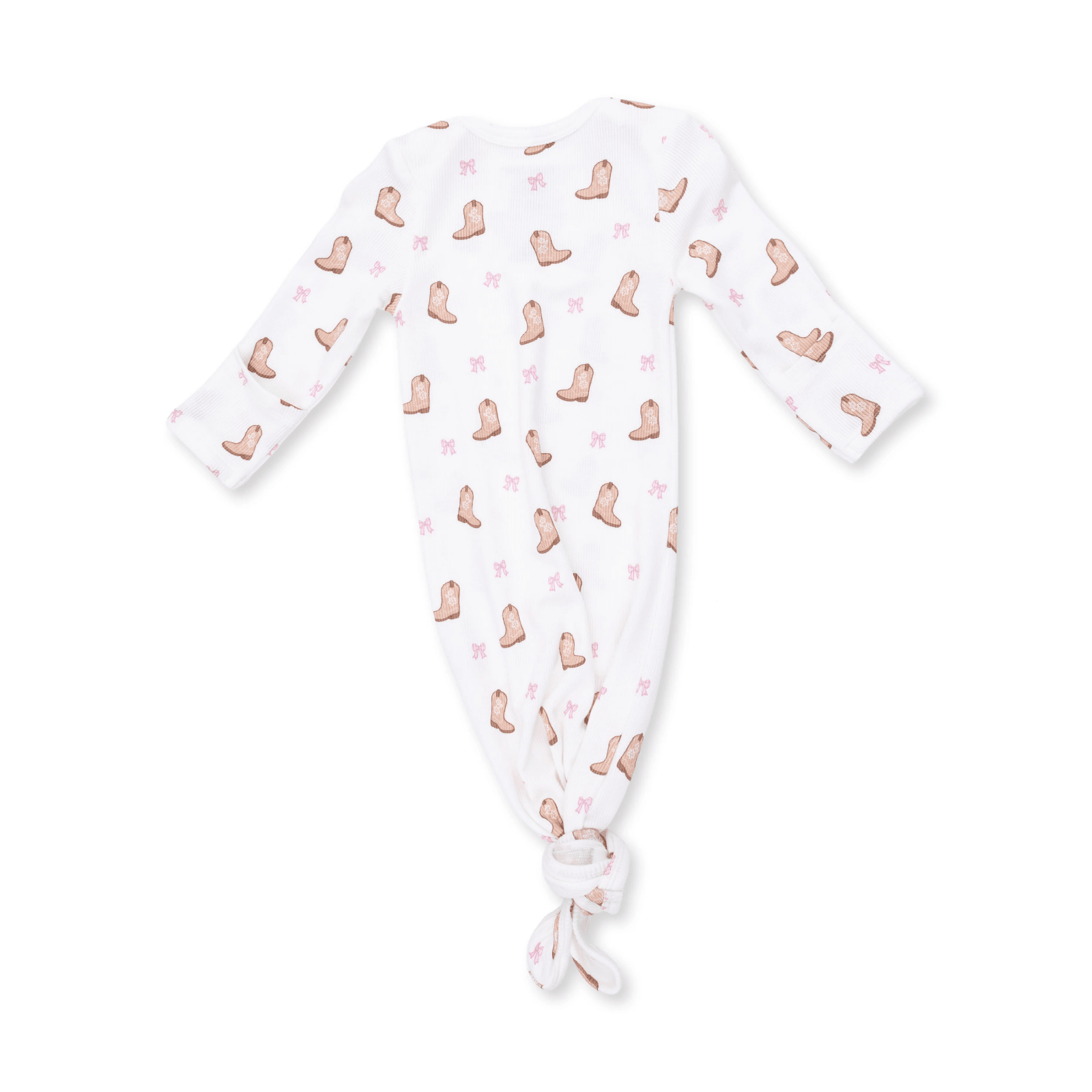 Angel Dear Knotted Gown and Knot Headband, Mini Cowgirl Boots - Flying Ryno