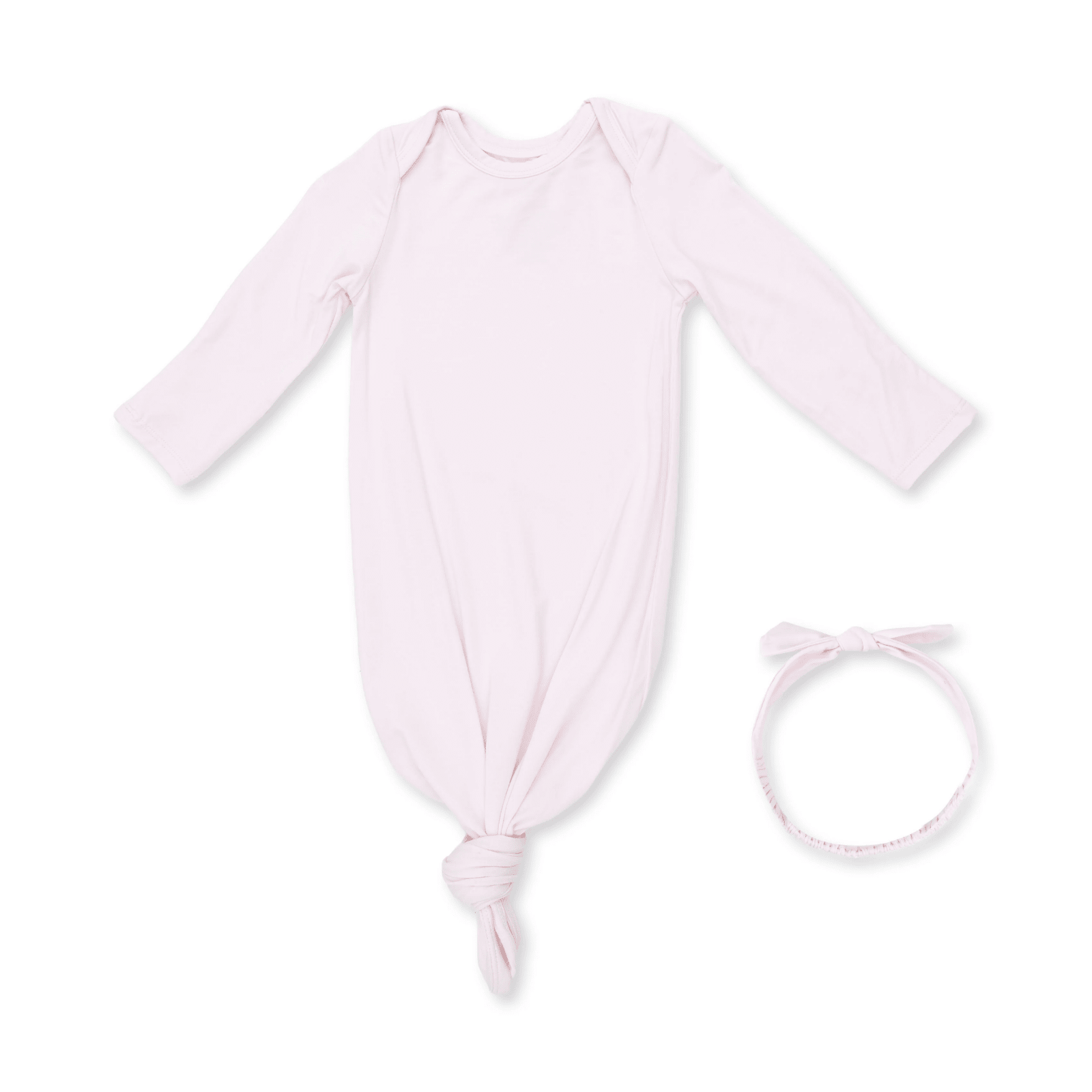 Angel Dear Knotted Gown and Knot Headband, Solid Mauve Morn - Flying Ryno