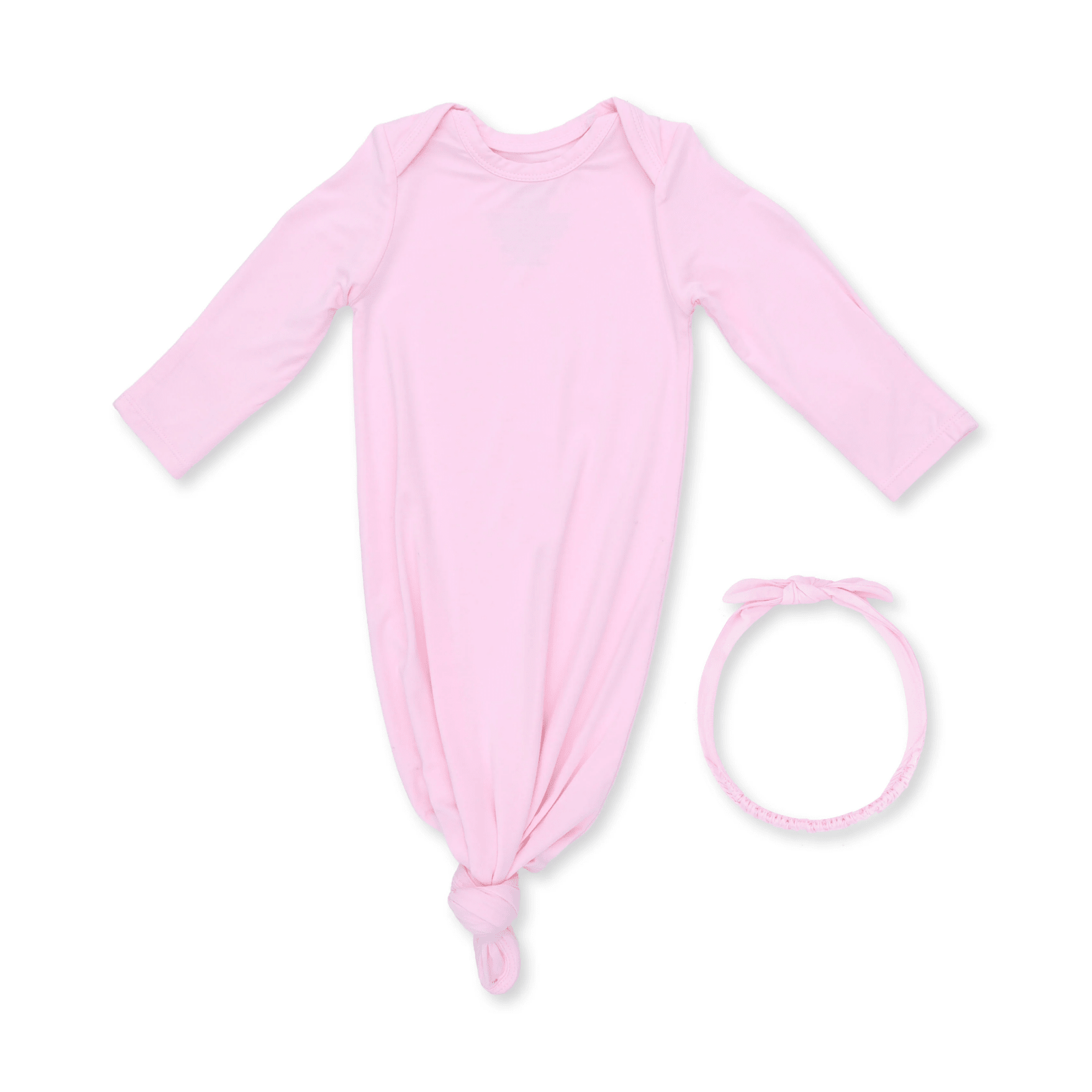 Angel Dear Knotted Gown and Knot Headband, Solid Pink A Boo - Flying Ryno