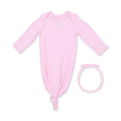 Angel Dear Knotted Gown and Knot Headband, Solid Pink A Boo - Flying Ryno